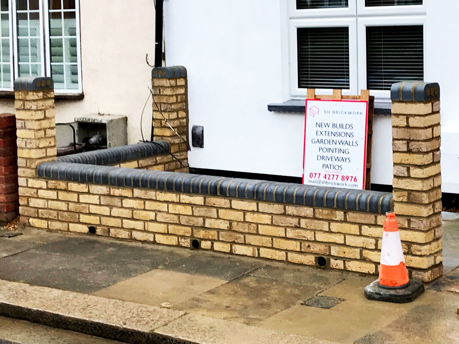 S H Brickwork, Garden Walls, Construction, London, Enfield