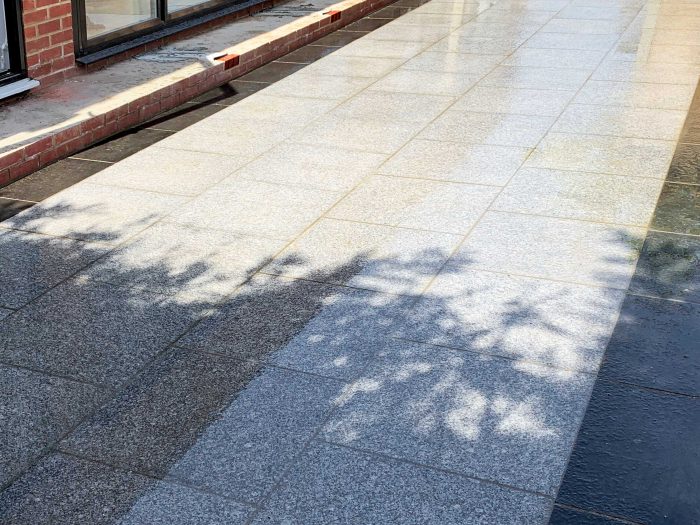 Granite Patio, Landscaping - Winchmore Hill, London - 01