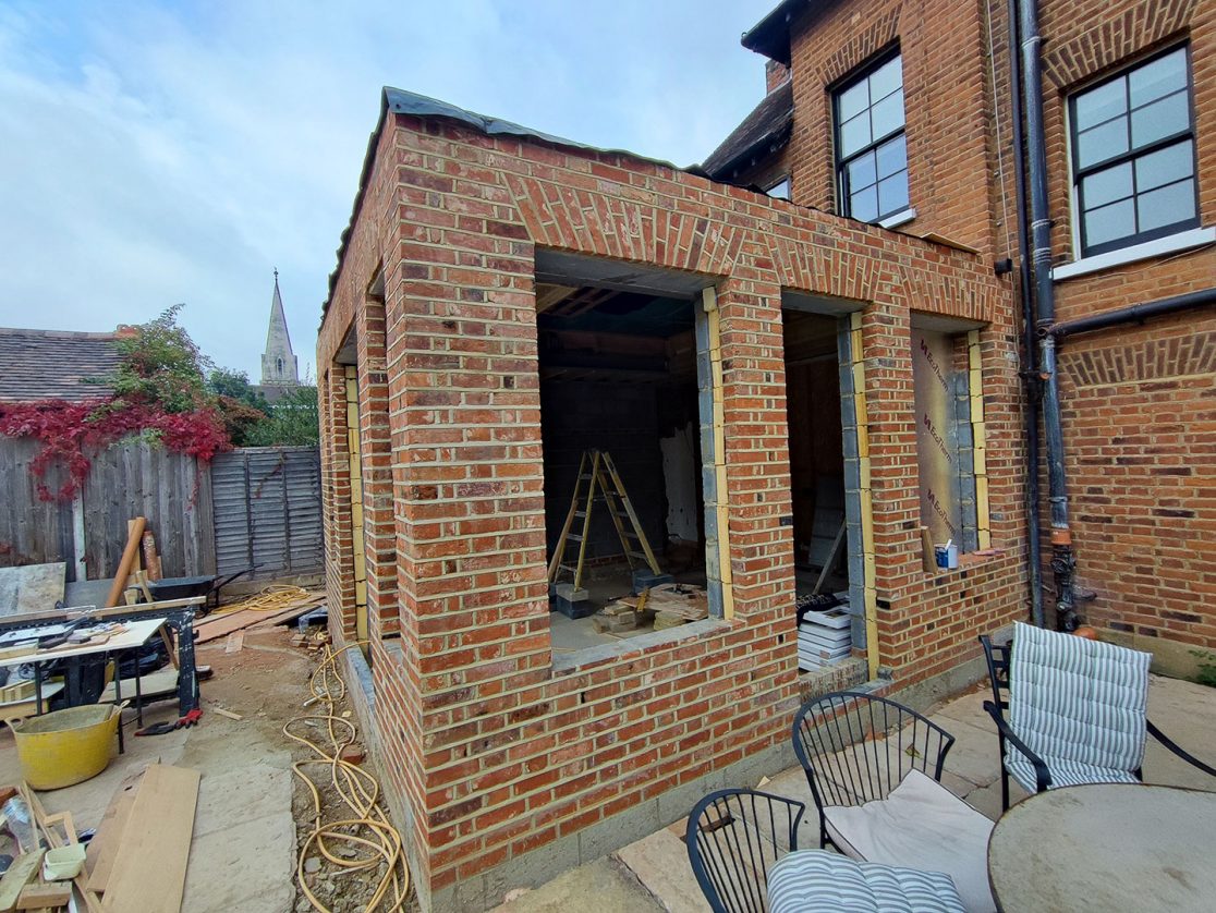 Brickwork extension Whetstone, North London