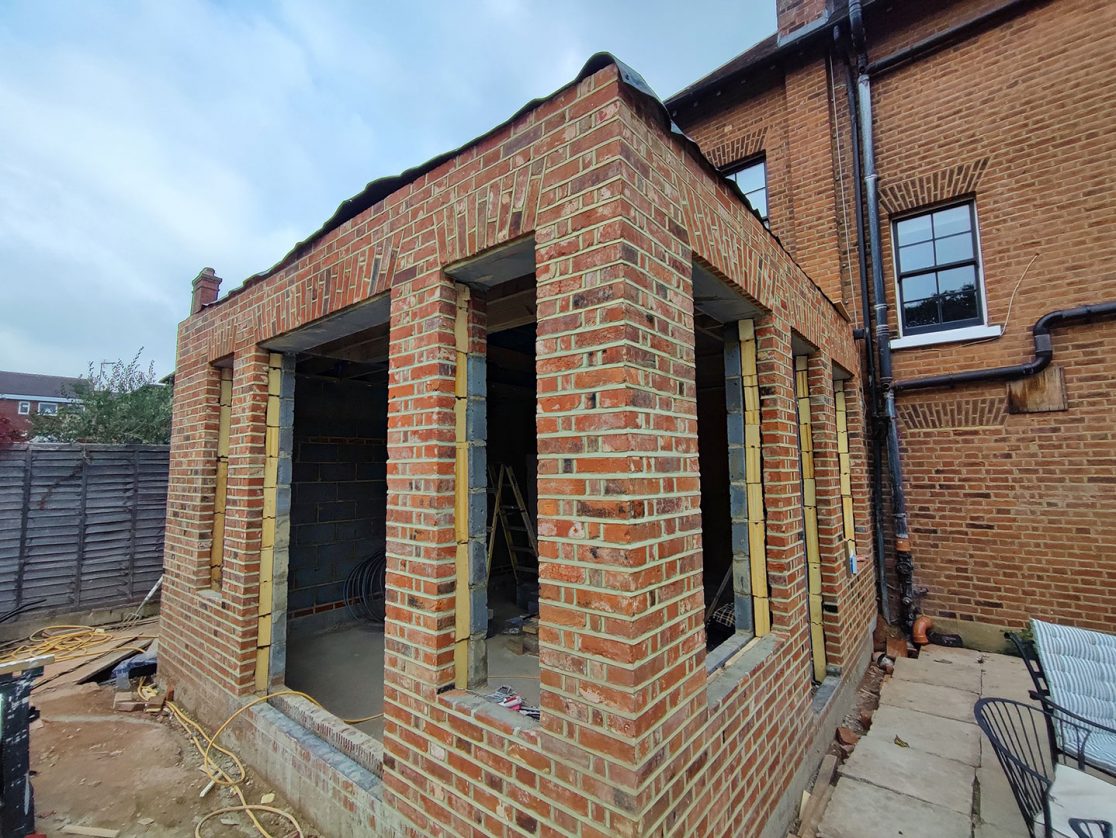 Brickwork extension Whetstone, North London