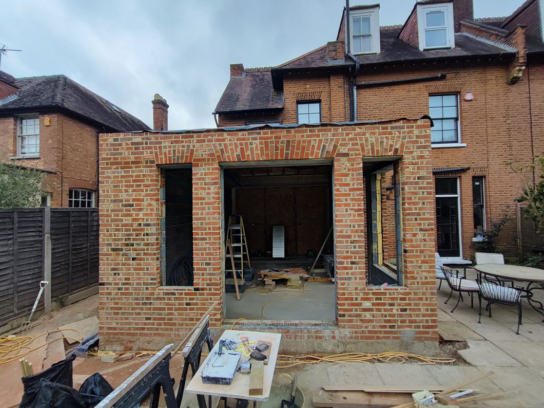 Brickwork extension Whetstone, North London
