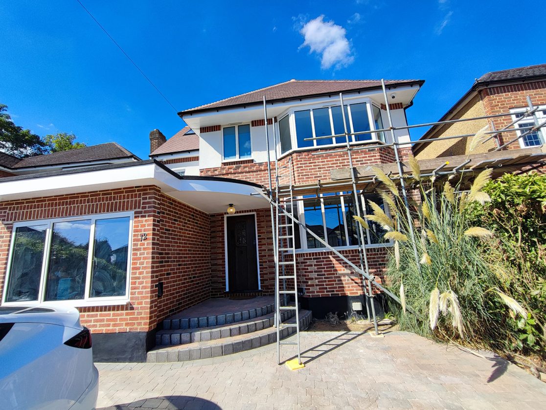 Brickwork washed and lime mortar pointed - Totteridge, North London