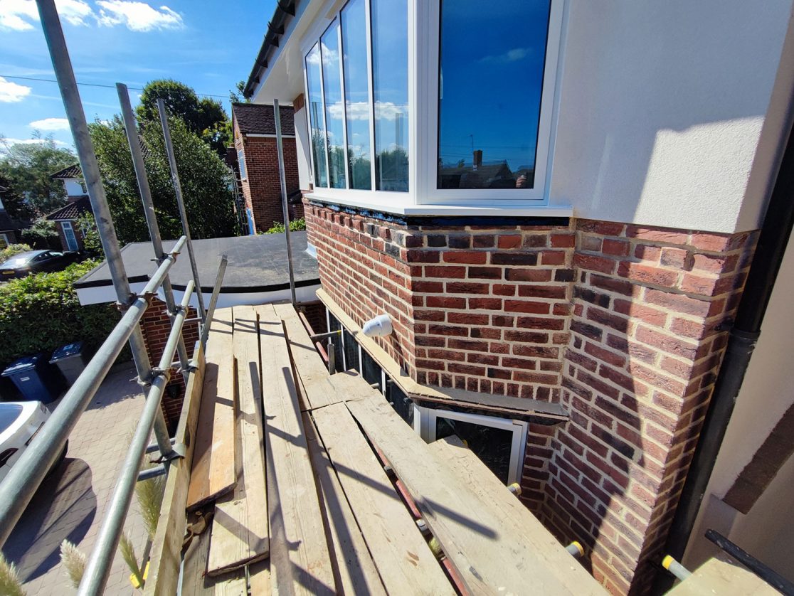Brickwork washed and lime mortar pointed - Totteridge, North London