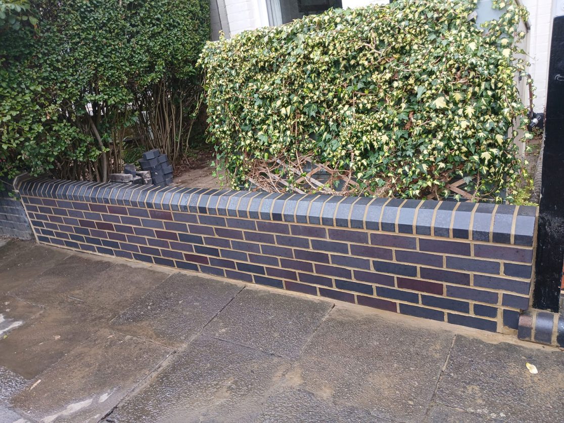 Front garden brick wall Bounds Green, North London