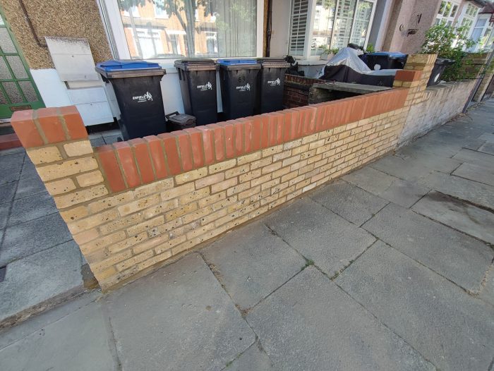 Front garden brick wall Enfield, North London