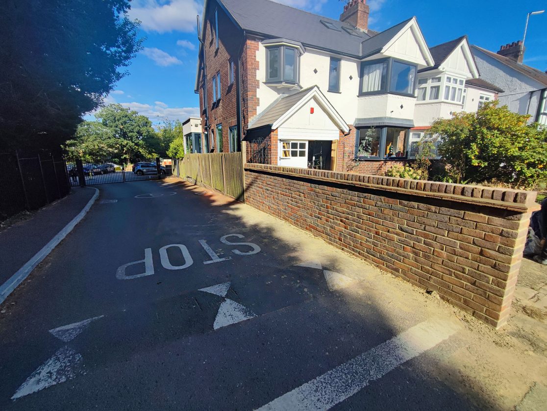 Front garden brick wall Muswell Hill, North London