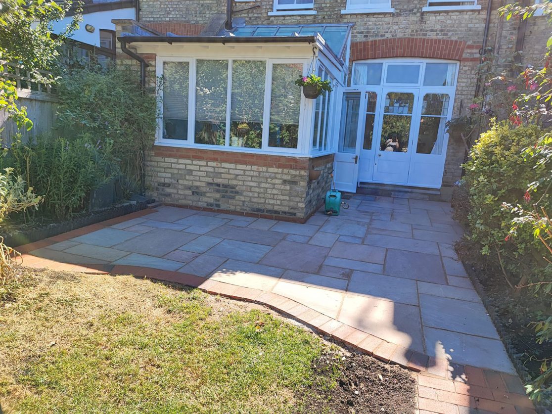 Indian Sandstone patio Hornsey, North London