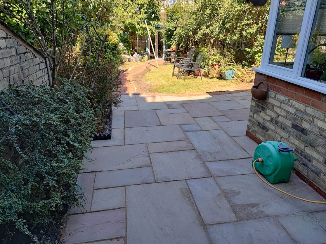 Indian Sandstone patio Hornsey, North London