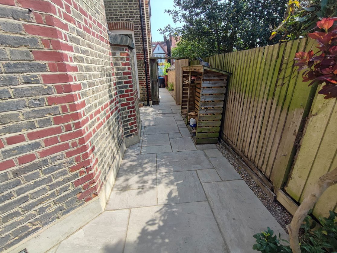 Indian Sandstone patio Southgate, North London