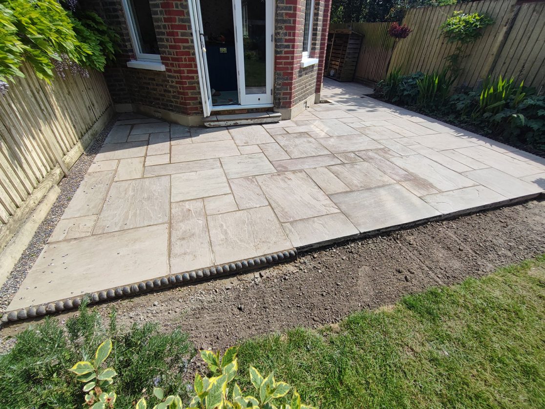 Indian Sandstone patio Southgate, North London