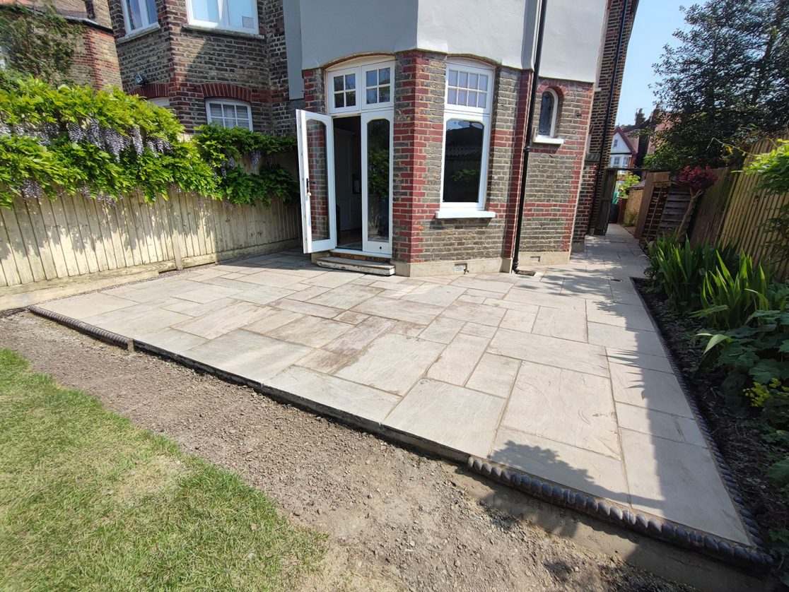 Indian Sandstone patio Southgate, North London