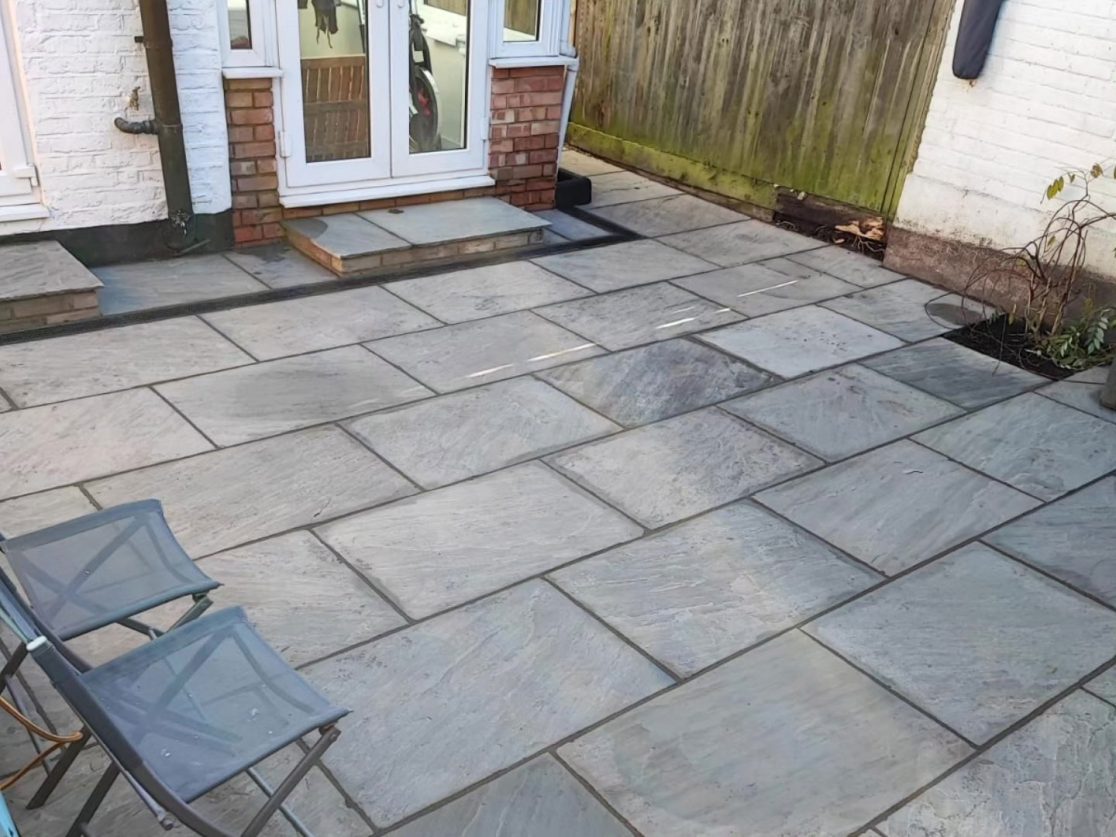 Indian Sandstone patio and fences Enfield, North London
