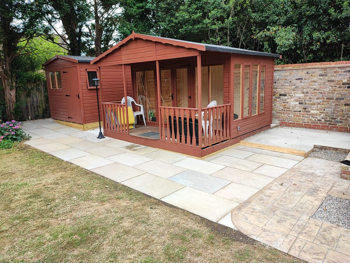 Indian sandstone patio Cockfosters, North London