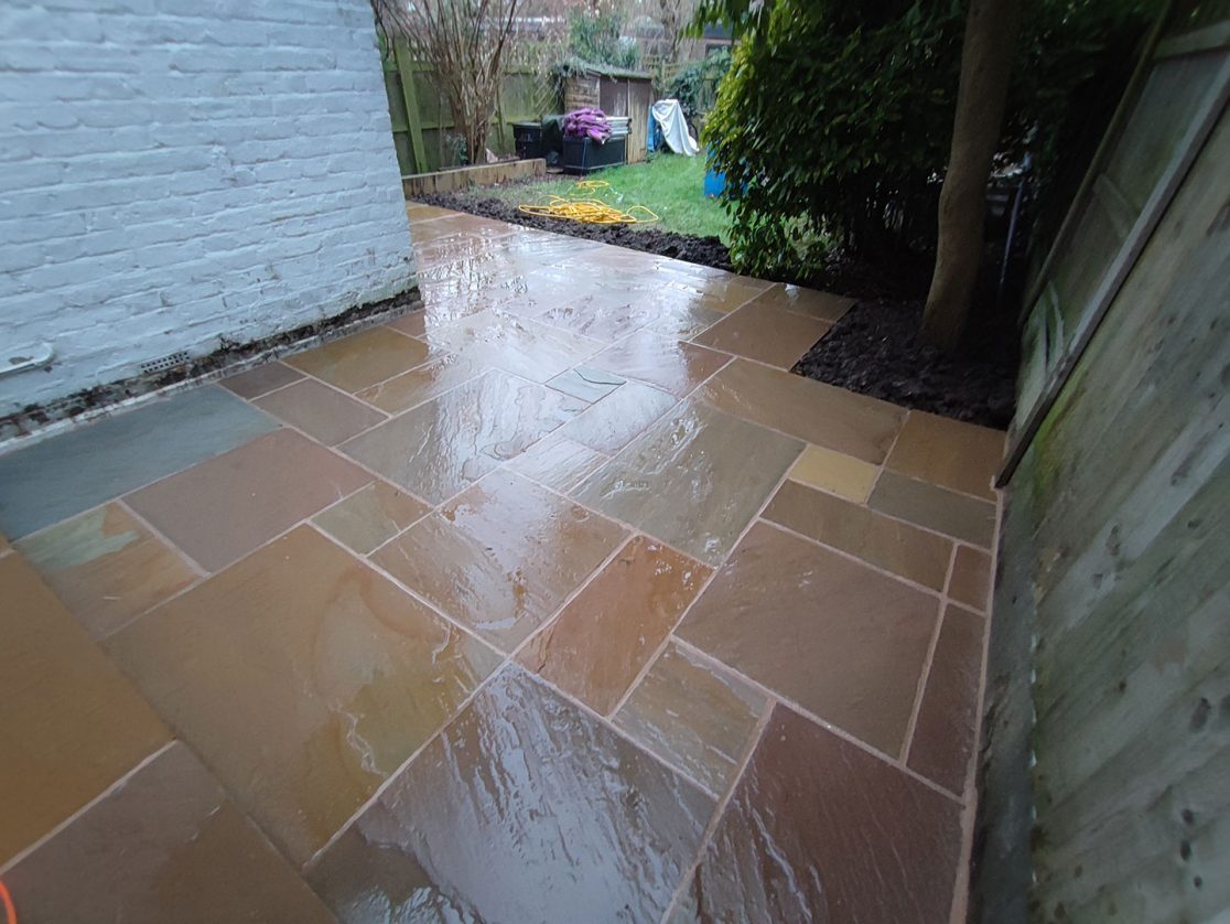Indian sandstone patio Palmers Green, North London