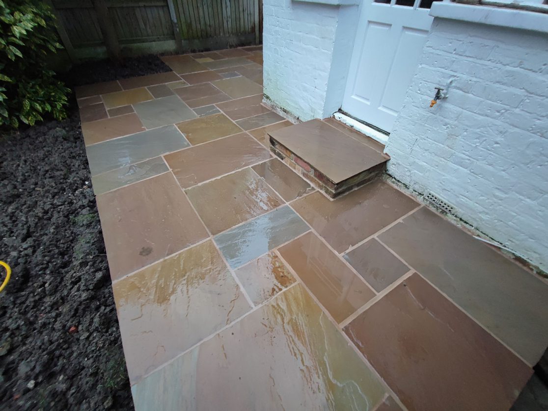 Indian sandstone patio Palmers Green, North London