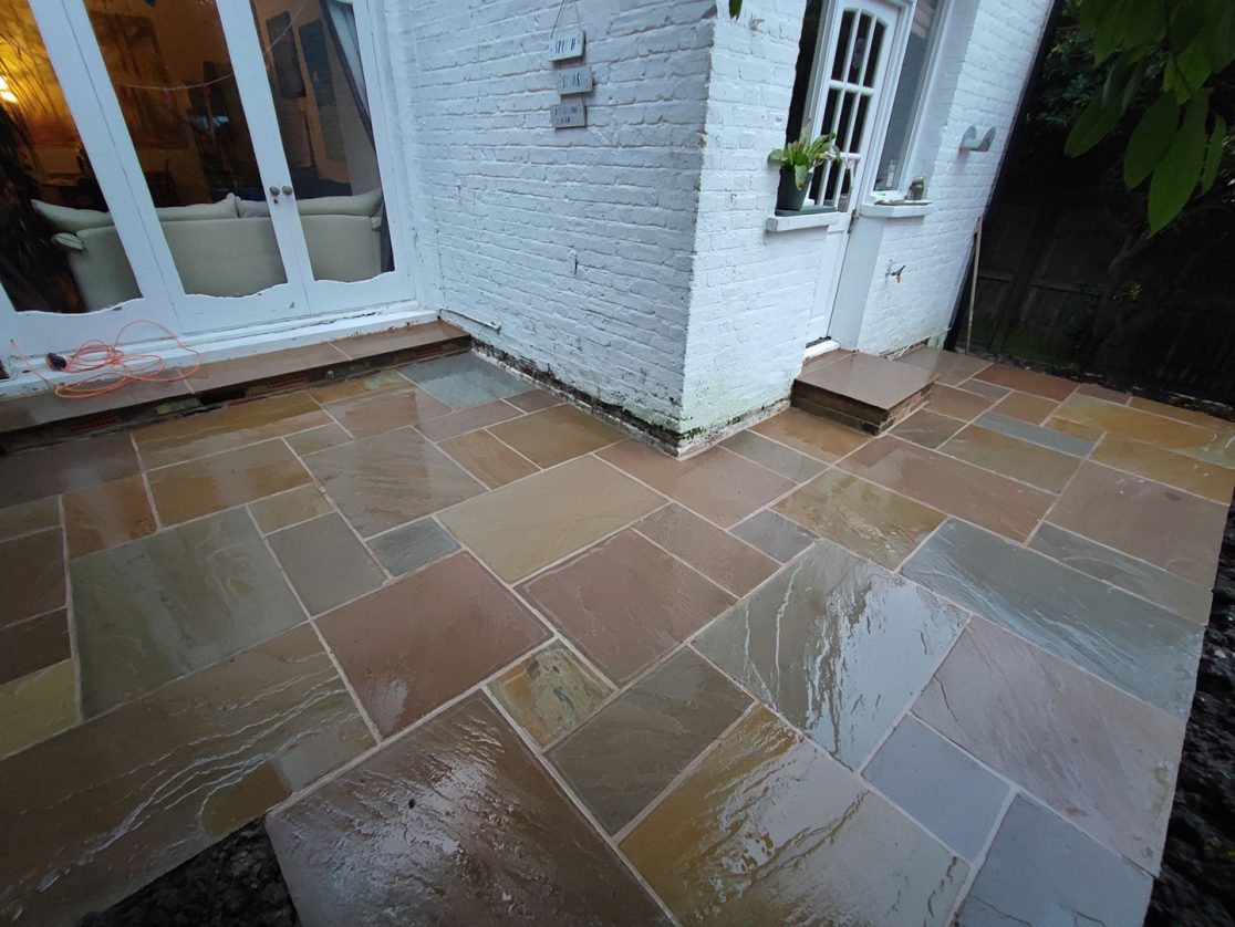 Indian sandstone patio Palmers Green, North London