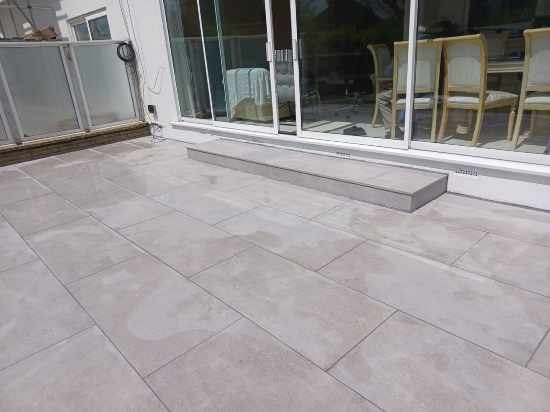 Porcelain tile patio Cockfosters, North London