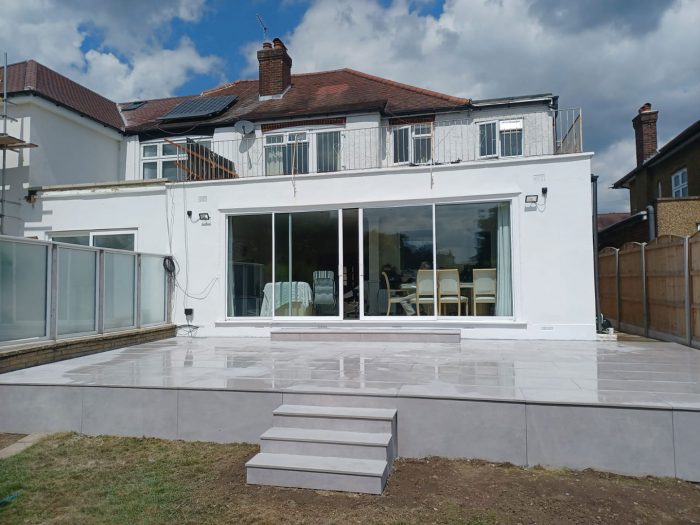 Porcelain tile patio Cockfosters, North London