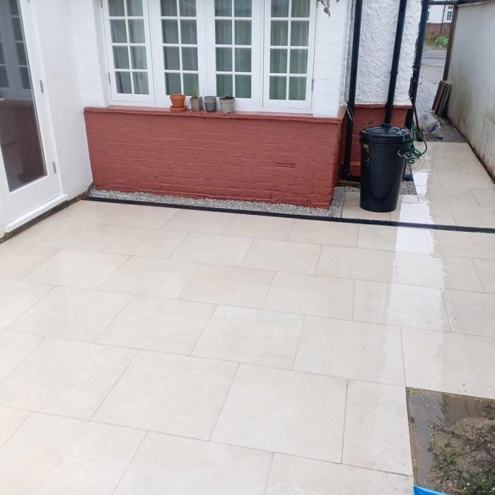 Porcelain tile patio Southgate, North London