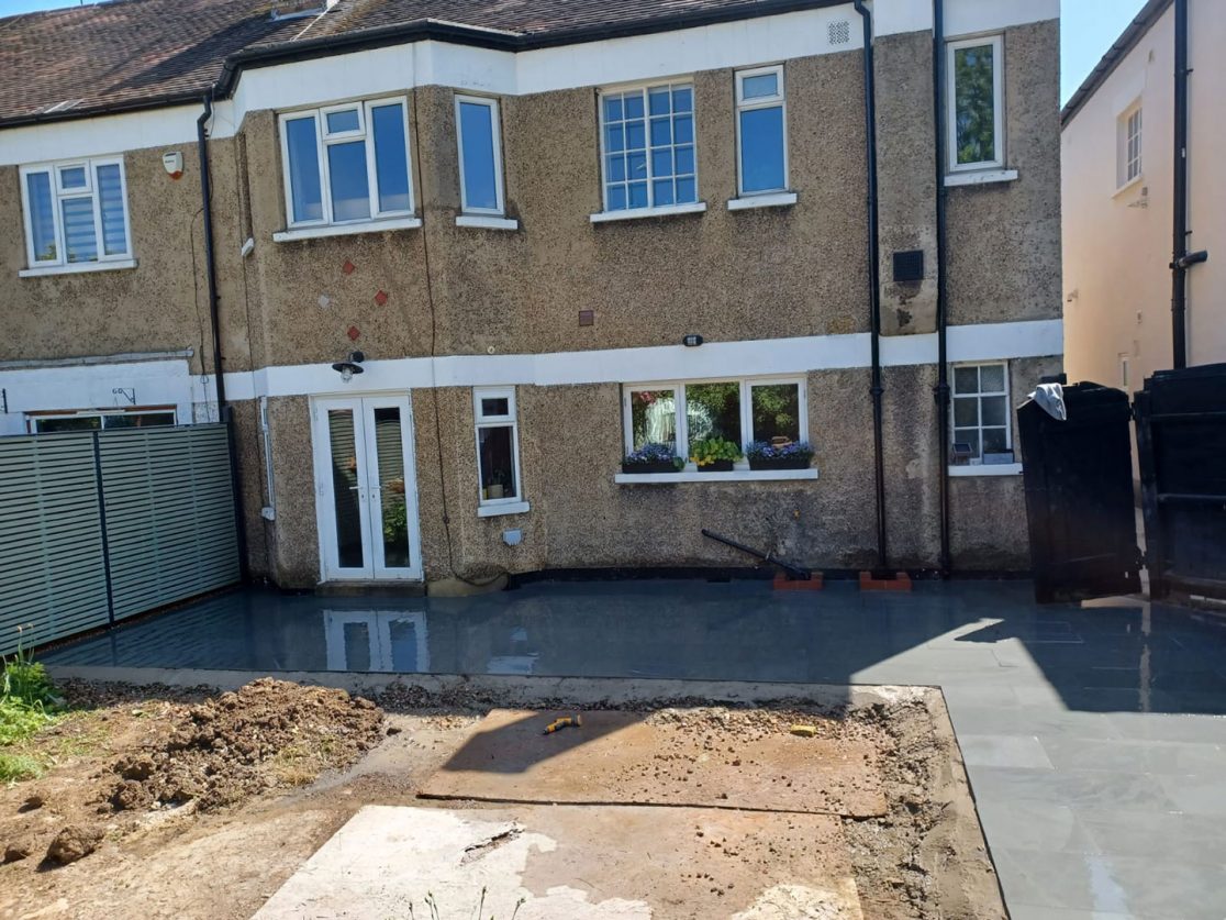 Slate patio Bounds Green, North London