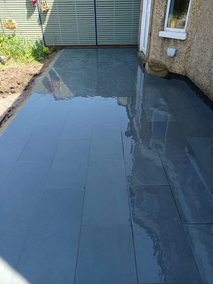 Slate patio Bounds Green, North London