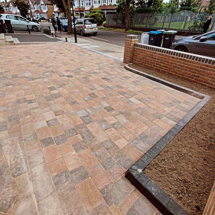 Tegula block paved driveway Winchmore Hill, North London