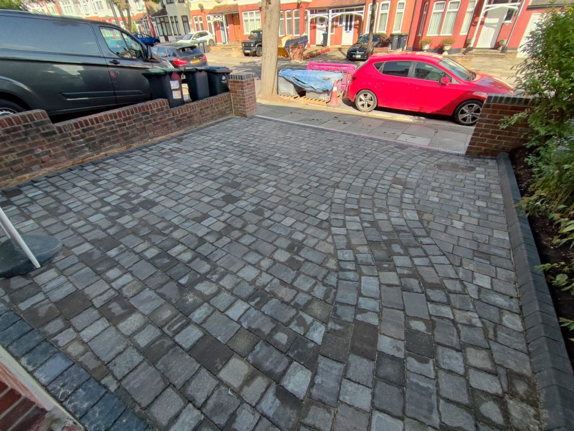 Tegula block paving driveway Winchmore Hill, North London