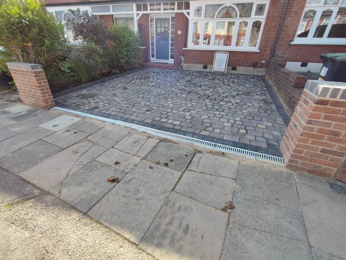 Tegula block paving driveway Winchmore Hill, North London
