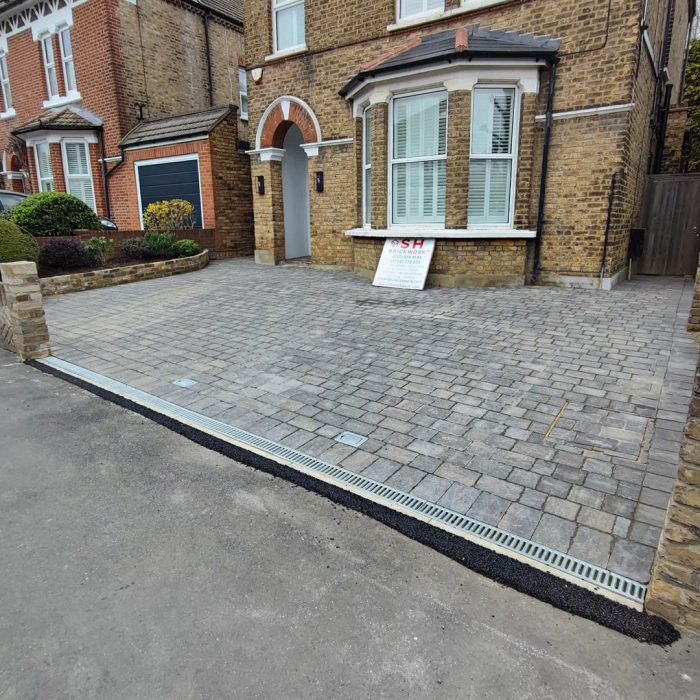 Tegula block paving driveway Winchmore Hill, North London