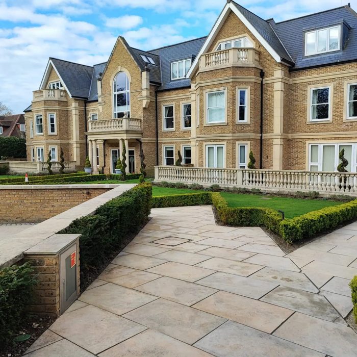 Yorkstone patio Hadley Wood, North London